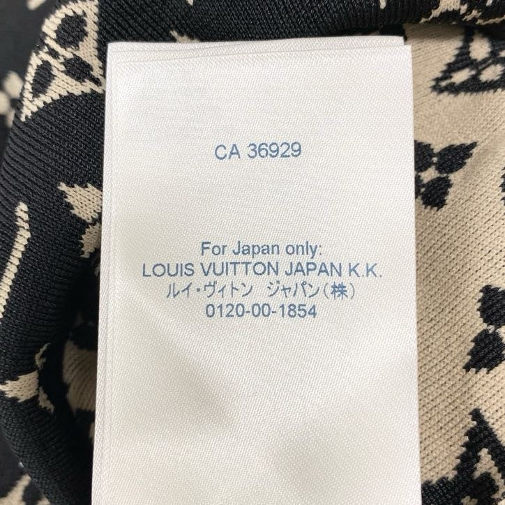 45k18 《美品》 LOUIS VUITTON ルイヴィトン モノグラム ヴィタミンズスポーティジャガードニット チューブ スカート ボトムス 1A93IC XS ブラック コットン シルク