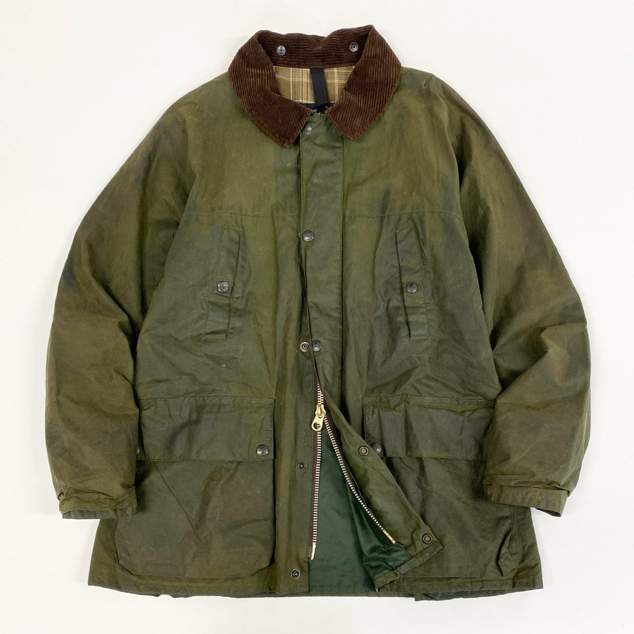 41i26 BELSTAFF ベルスタッフ BRITTON ブライトン 80s オイルドジャケット コート BURGHLEY オリーブ メンズ 英国製u02t