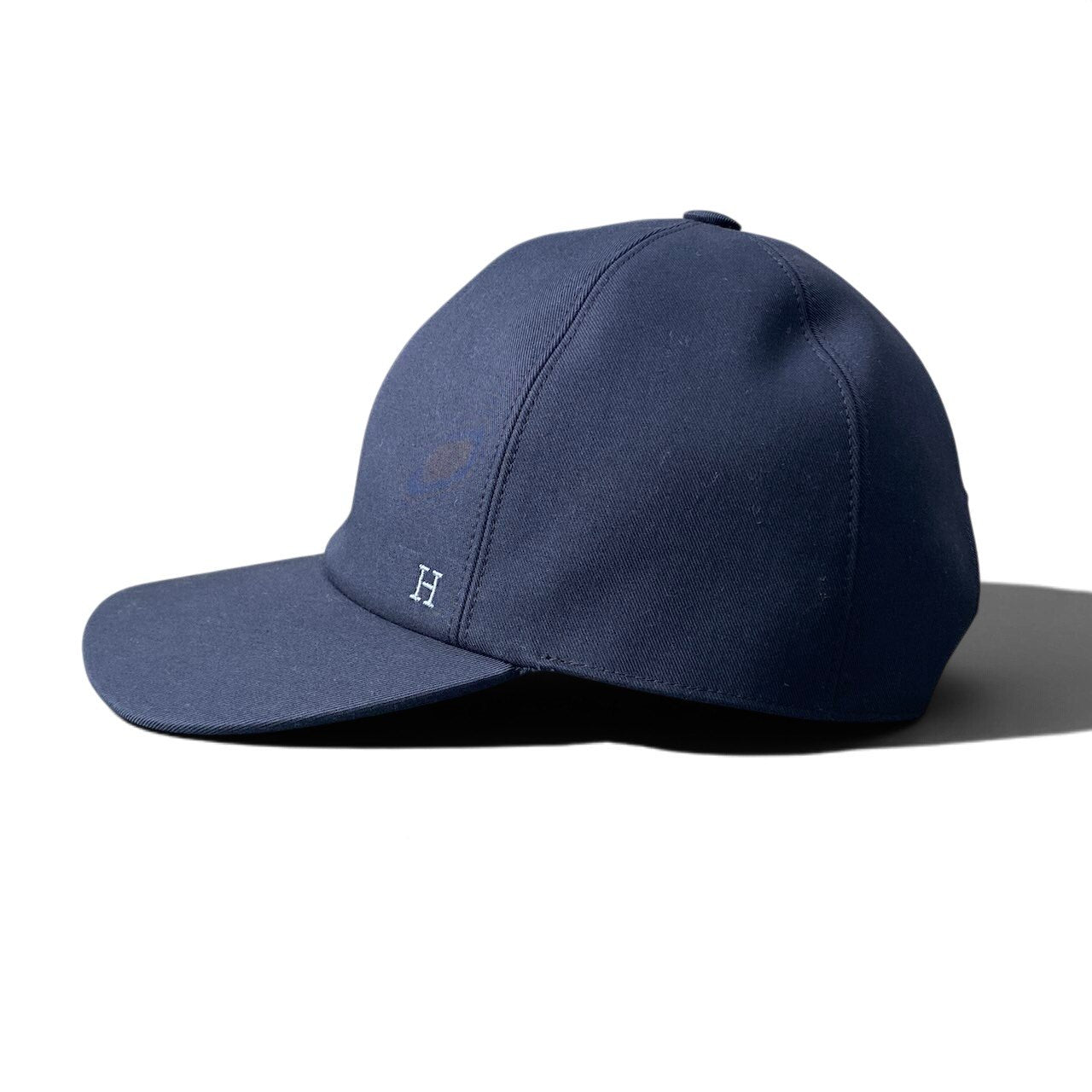 h11 【未使用品】HERMES ライリー H ドロワ 現行品 キャップ ネイビー コットン100％ レディース 女性用