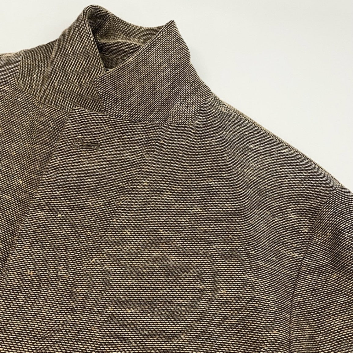 22a23 CIRCOLO 1901 チルコロ テーラードジャケット アンコンジャケット ジャージー生地 48 ブラウン系 メンズu02t