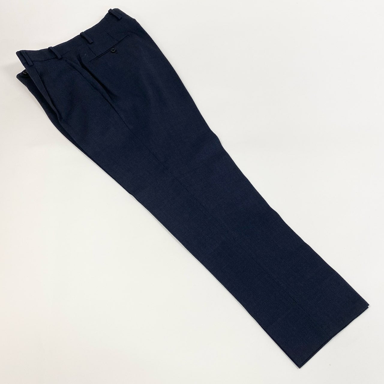 65a14 MACKINTOSH LONDON マッキントッシュ ロンドン シングルスーツ セットアップ 2B テーラードジャケット タックパンツ ビジネス フォーマル メンズ 紳士服 AB7 ネイビー ウール100％o07t