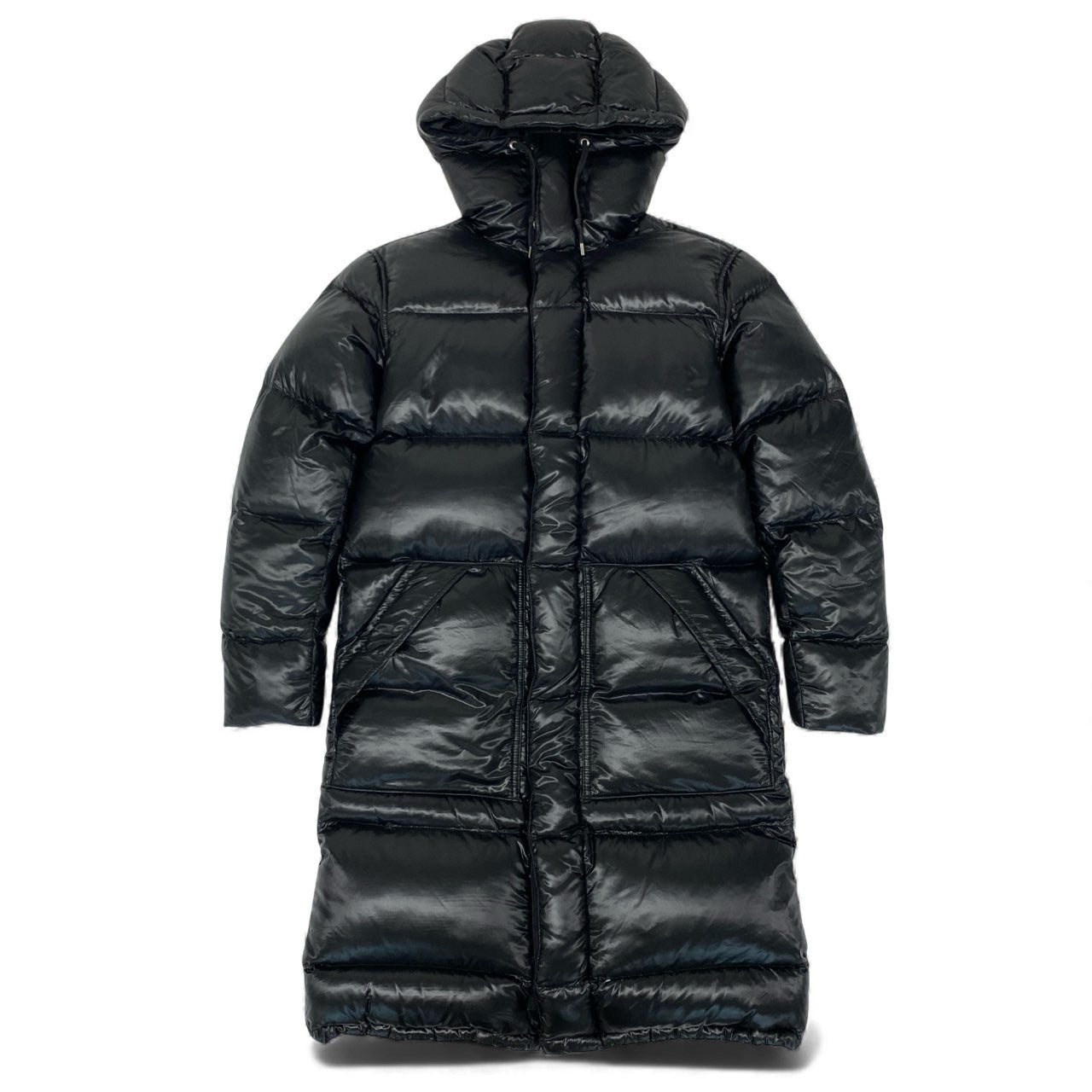 77L8 RALPH LAUREN ラルフローレン ダウンコート ロングコート アウター ベンチコート フード付き M ブラック レディース 女性用u02t