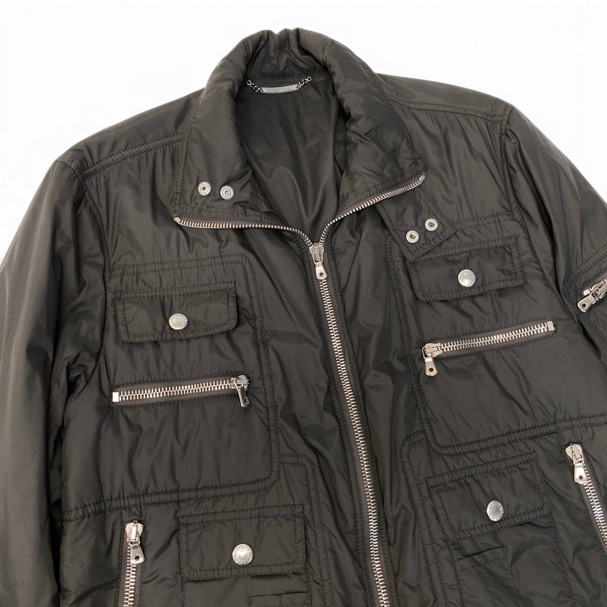 51i2 DOLCE&GABBANA ドルチェアンドガッパーナ 2003AW アーカイブ パテッドジャケット ブルゾン マルチポケット アウター 48サイズ カーキ ポリエステル100％ メンズ 男性用u02t