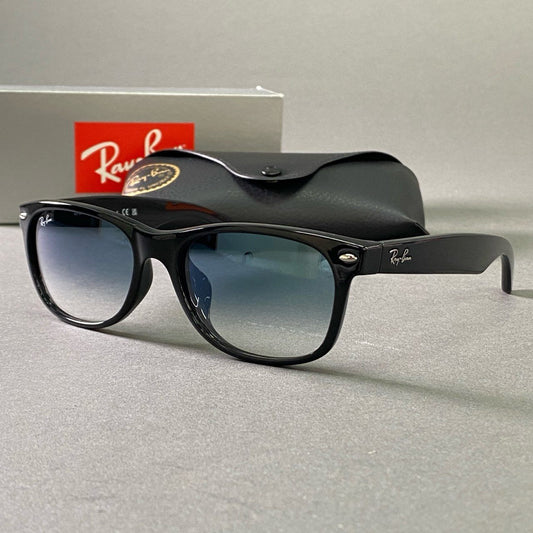 a27① Ray Ban レイバン NEW WAYFARER CLASSIC ウェイファーラー サングラス アイウェア RB2132-F 55□18-140 ブラック ブルー