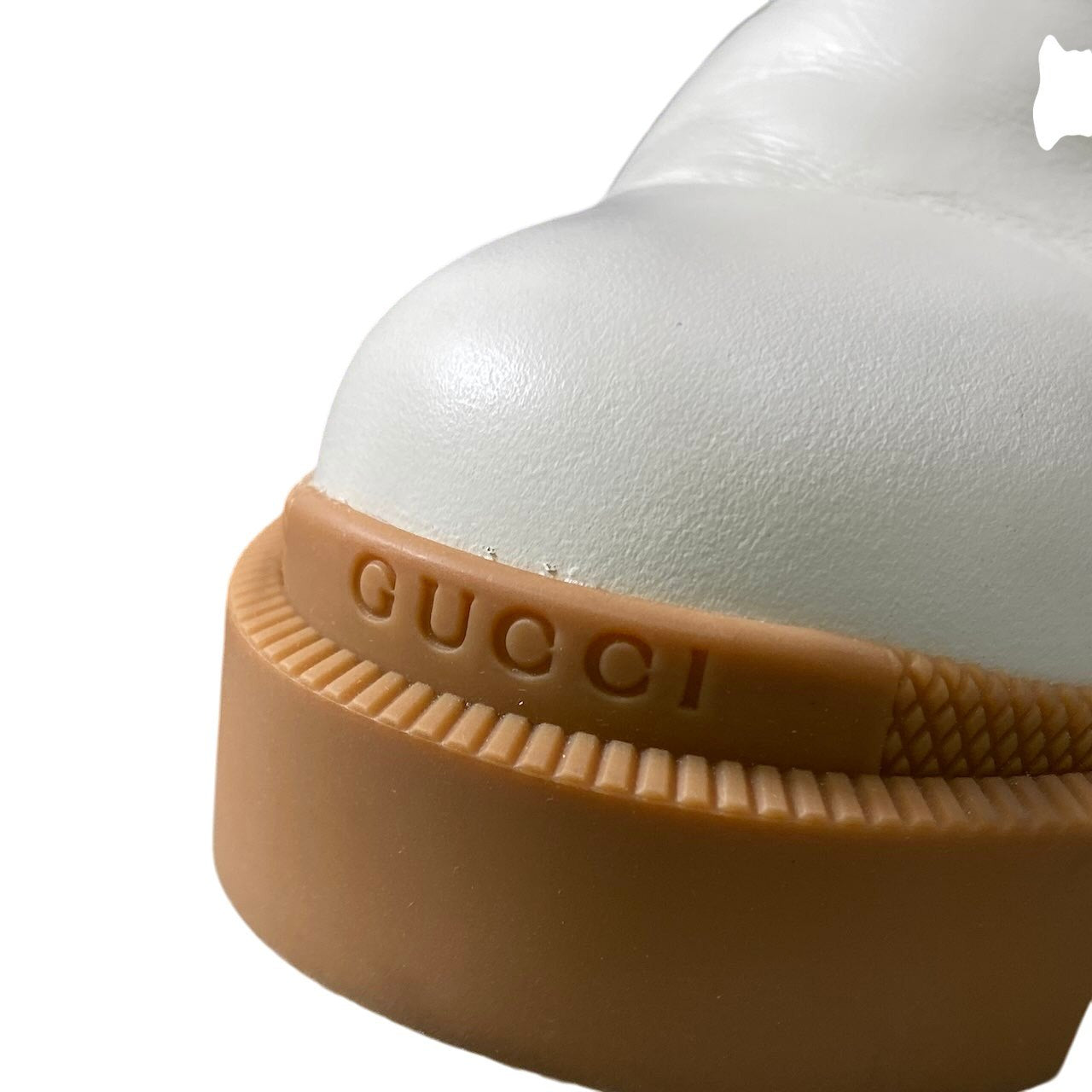 e26《美品》 GUCCI グッチ GGスプリーム アンクルブーツ GG Monogram Ankle Boots サイズ35 1/2 ホワイト レザー シューズt18r