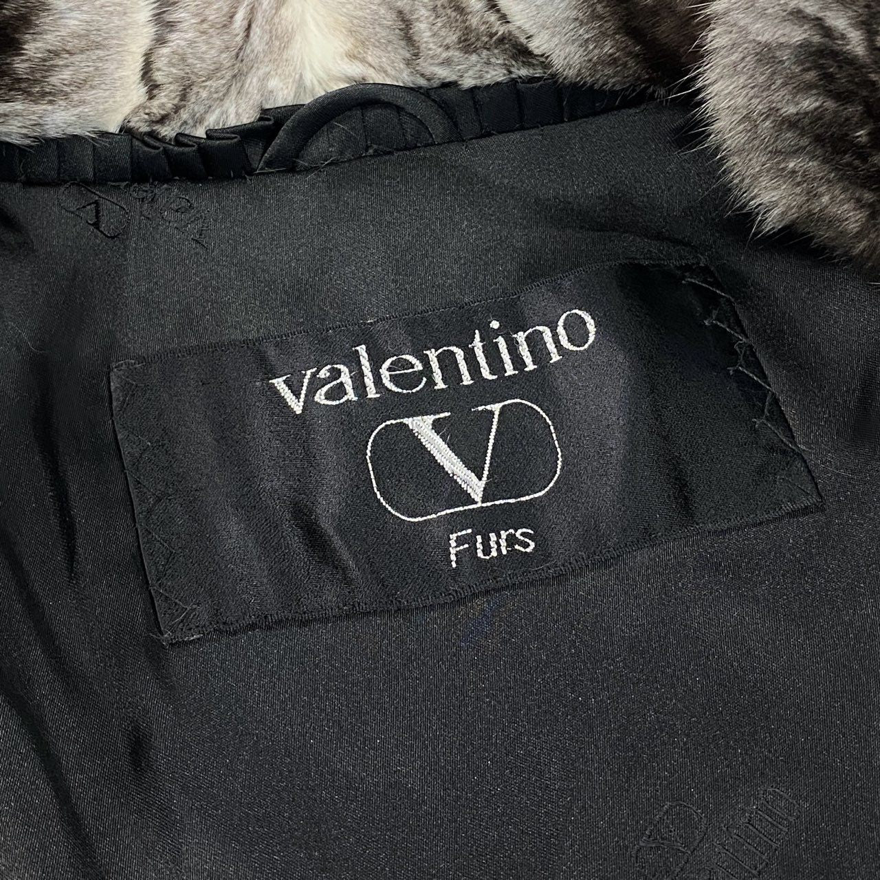 Ab9 【新品保管品】Valentino ヴァレンティノ チンチラ シェアードミンク ファーコート 毛皮コート Fサイズ ダークブラウン系 レディース 女性用k02i