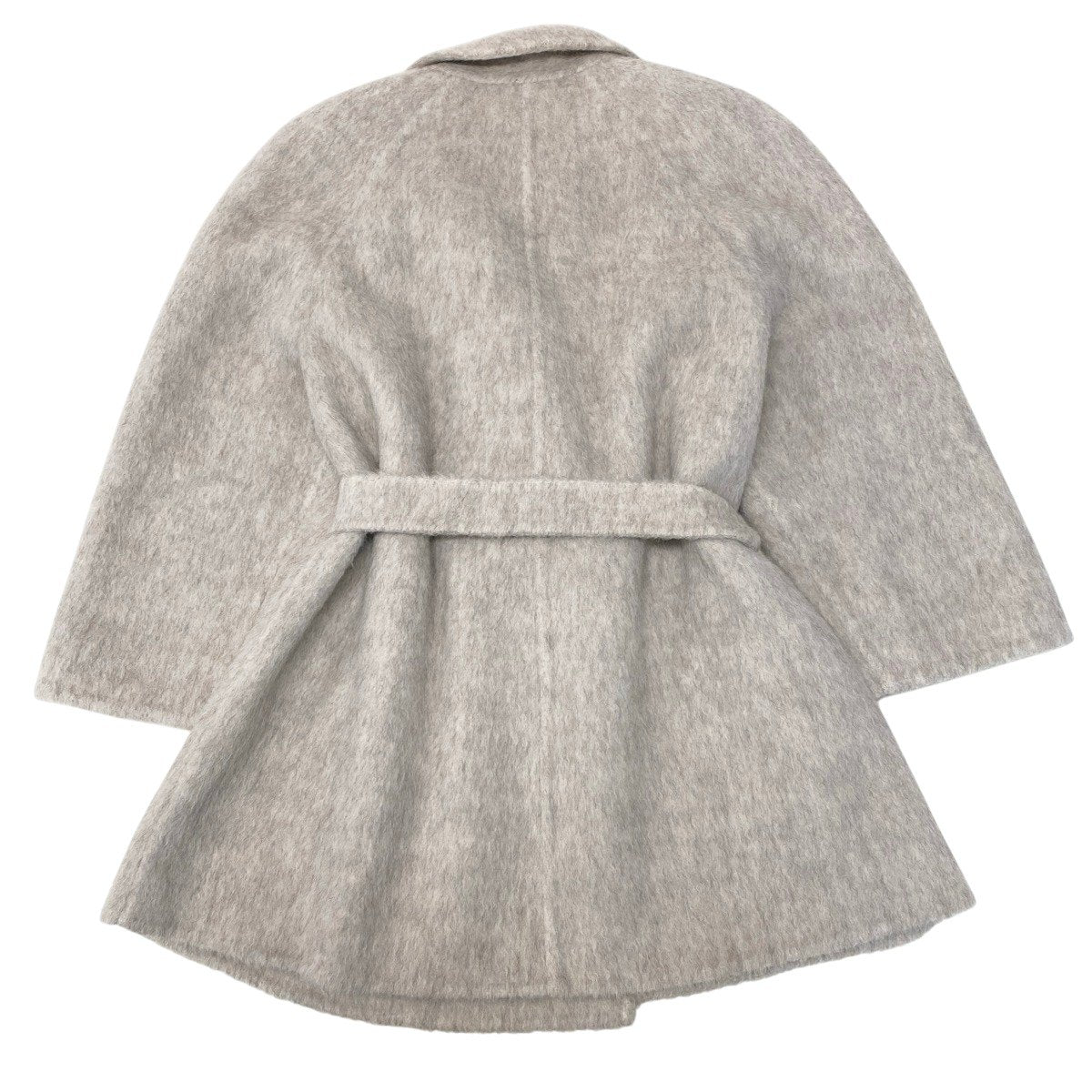 23g29 ALTUNA  AGNONA アニオナ ベルテッドコート アルパカブレンド イタリア製 44 ベージュ レディース 女性用u02t