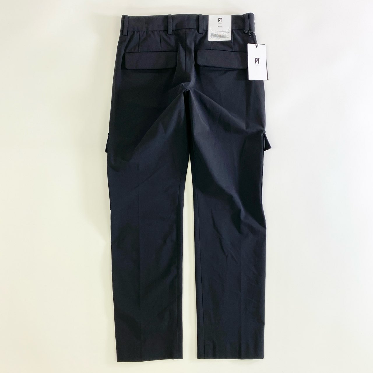 68j10 ⑤《未使用》 PT TORINO ピーティートリノ LAMDA Active アクティブ PANTALONES CARGO ストレッチ カーゴパンツ 42 ブラック ACTIVE TECHNO タグ付