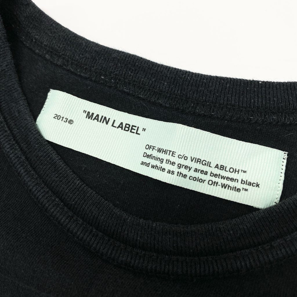 6l25 OFF WHITE オフホワイト GALAXY ギャラクシーペイント Tシャツ XXS ブラック カットソー TEE アート メンズt18r