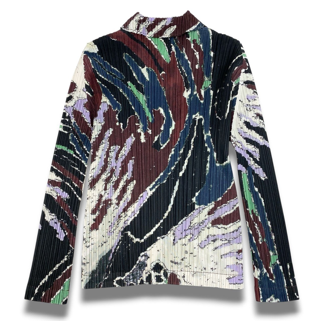 Ac2 PLEATS PLEASE プリーツプリーズ イッセイミヤケ 長袖カットソー プリーツ トップス サイズ3 マルチカラー レディースk02i