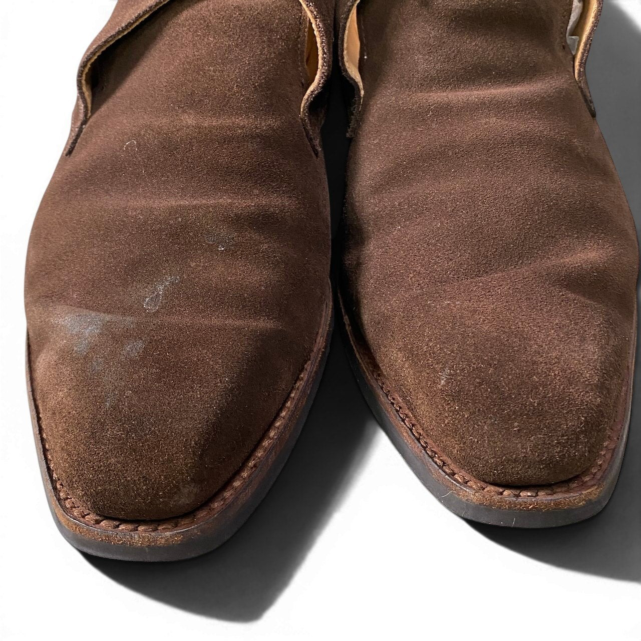 2f10 CROCKETT & JONES クロケットアンドジョーンズ TETBURY テットベリー チャッカブーツ スウェードレザー シューズ サイズ9 ブラウン メンズ 紳士靴u02t