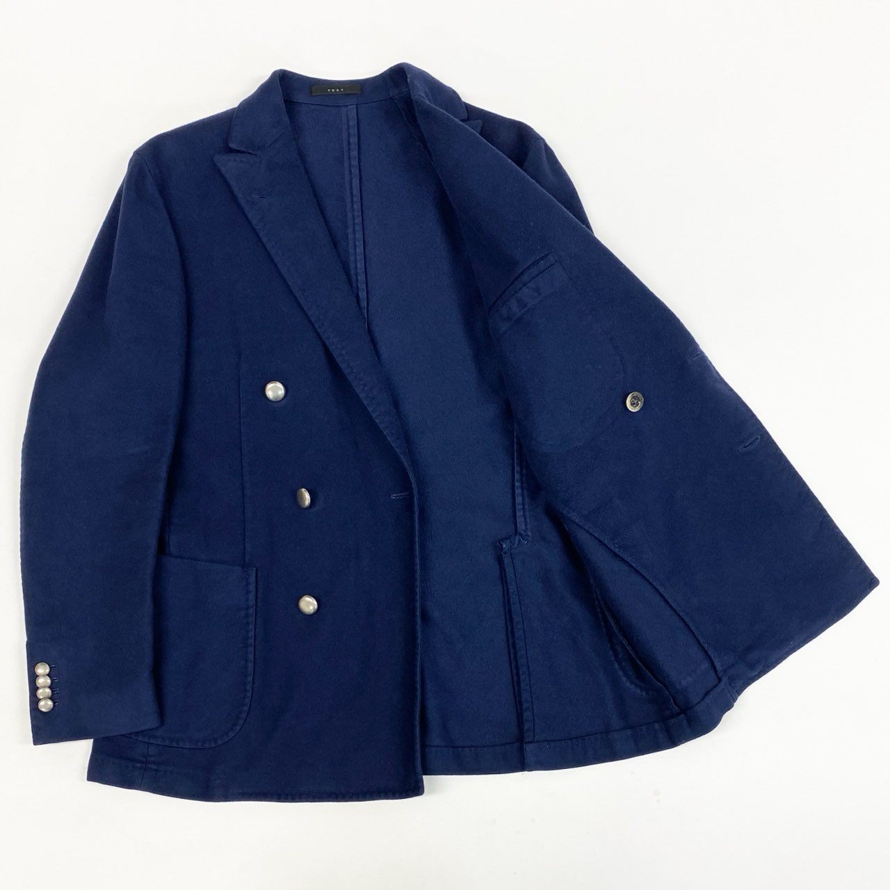 83L19 BOGLIOLI ボリオリ スエードジャケット ダブルジャケット 46 ネイビー メンズ 男性用u02t