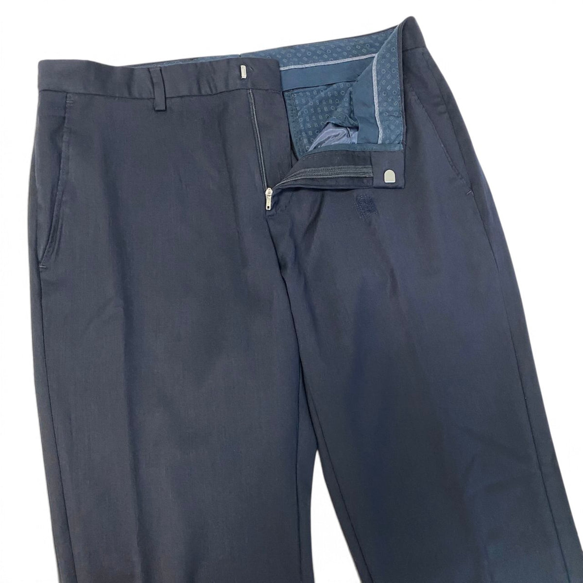 64j27 BOSS HUGO BOSS ボスヒューゴボス SUPER120 セットアップ シングルスーツ 2B ストレッチ SLIM FIT サイズ46 ネイビー メンズ 紳士服o07t