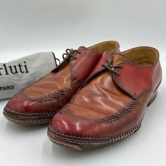 2i3《廃盤モデル》 Berluti ベルルッティ INDIO インディオ パティーヌ レザーシューズ 10 赤茶系 革靴 保存袋付属t18r