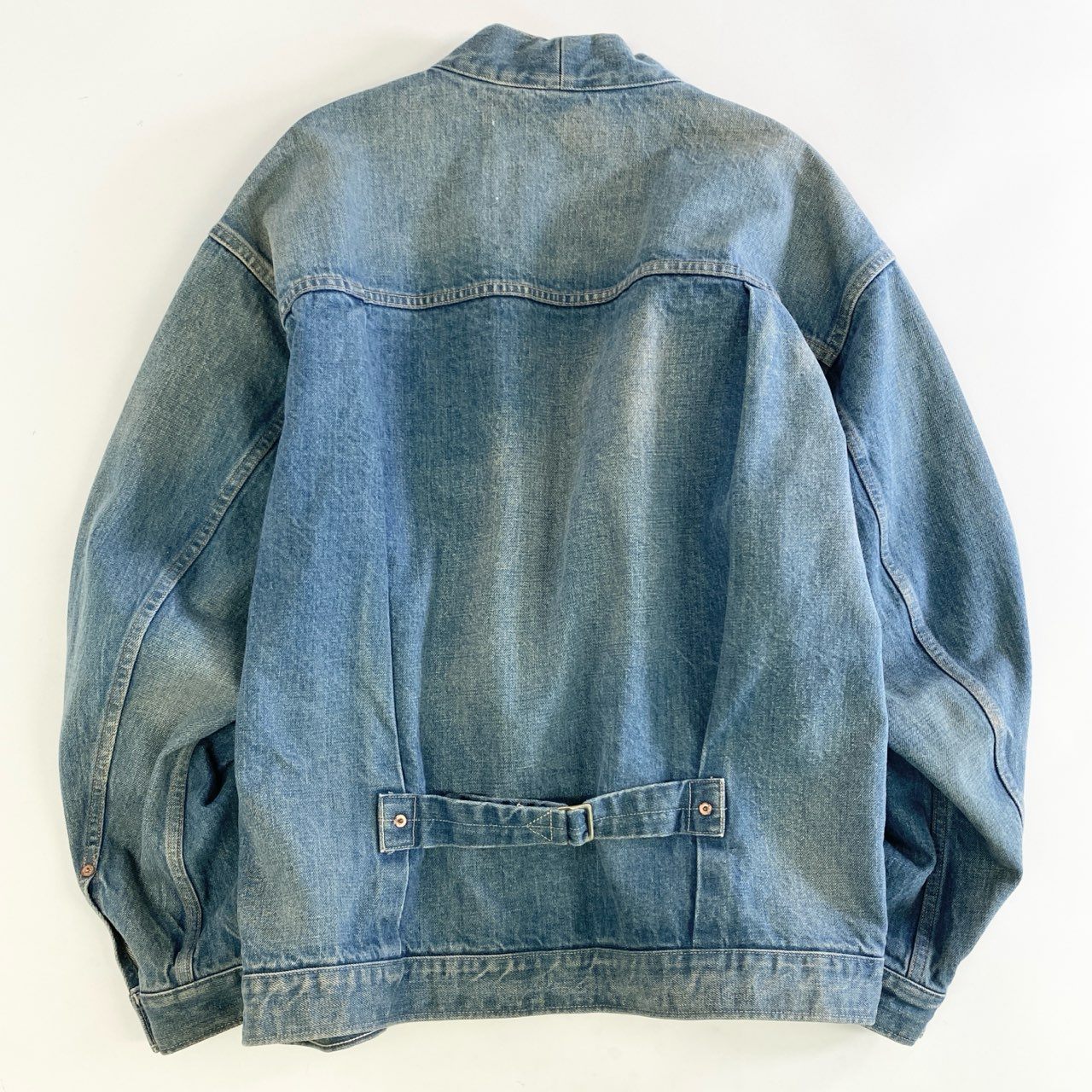 50k8 UNITED ARROWS & SONS ユナイテッドアローズアンドサンズ TOMMY DENIM JACKET デニムジャケット 羽織 ヴィンテージ加工 5525-211-0358 XL インディゴ