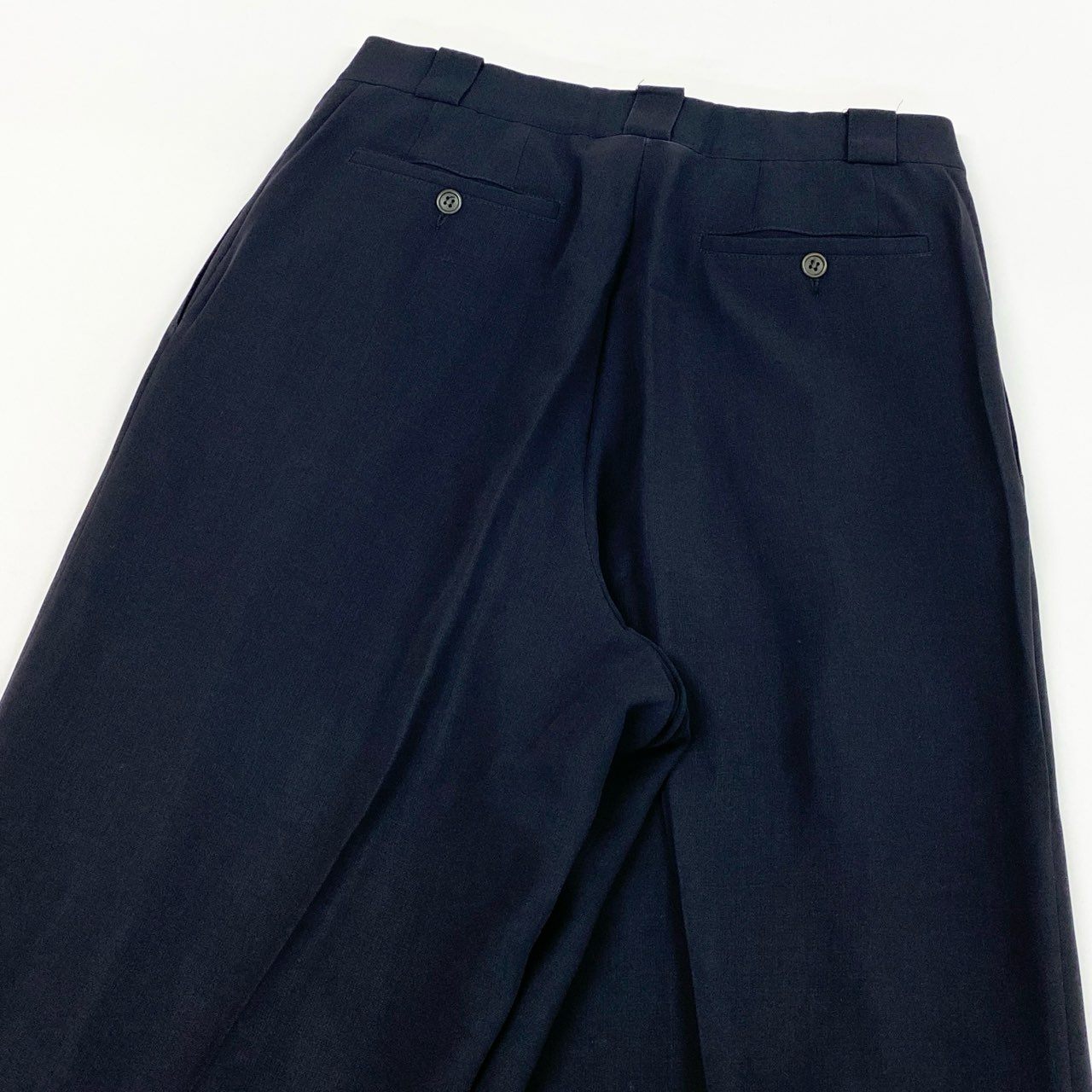 36a7 GIORGIO ARMANI ジョルジオ アルマーニ イタリア製 ダブルプレスト セットアップ スーツ VINTAGE 大きいサイズ 52 XLサイズ ダークネイビー ウール メンズo07t