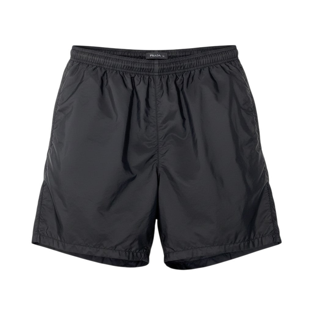 e10 PRADA 2021 ロゴ入りナイロンショーツ 50サイズ ブラック リサイクルポリアミド100％ メンズ 男性用k02i