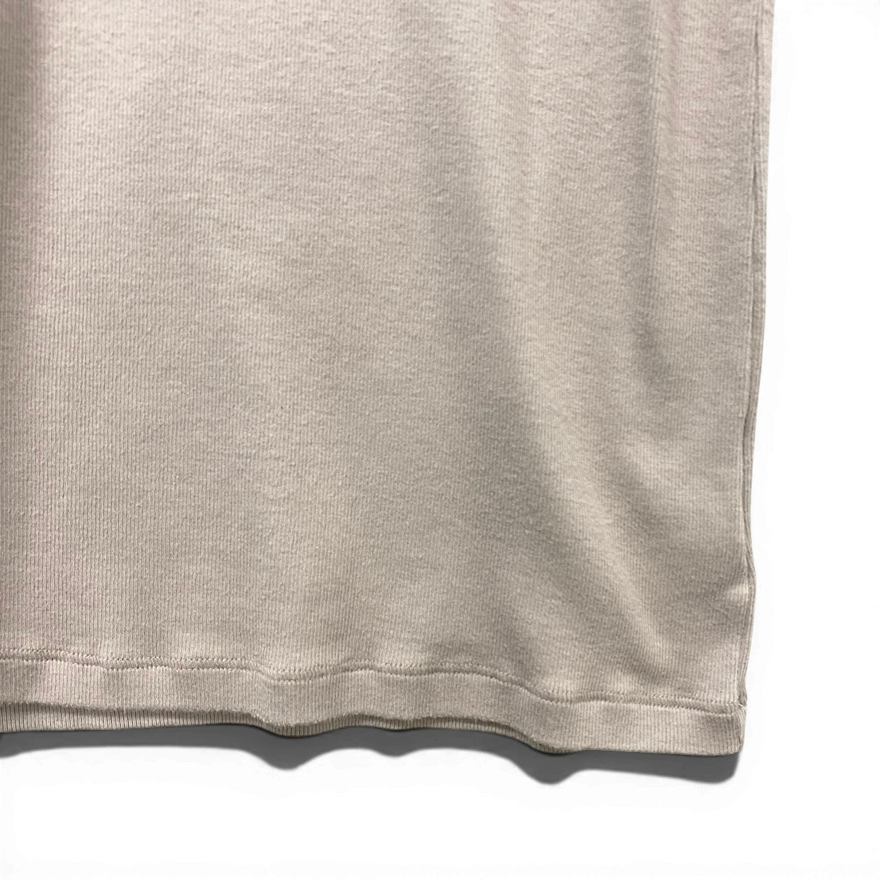 22f17 BRUNELLO CUCINELLI ブルネロクチネリ ボウタイ リブニットカットソー 半袖Tシャツ ストレッチ  サイズM グレー レディース 女性服o07t