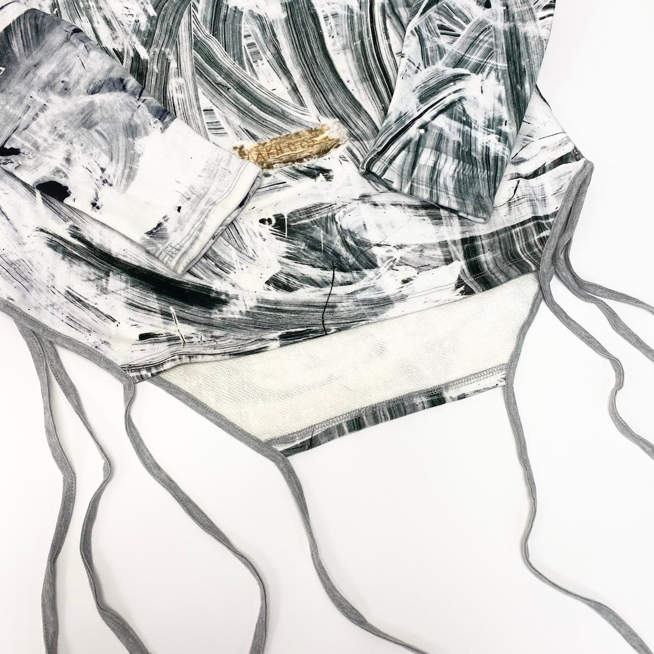 68c24 chalayan フセイン チャラヤン グラフィックプリントスウェット 変形スウェットトップス Mサイズ マルチカラー コットン100％ メンズ 男性用u02t