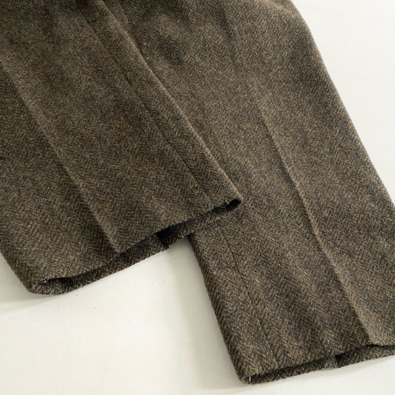 87i1 Mr.GENTLE MAN ミスタージェントルマン JUMPSUIT TAILORED ジャンプスーツ テーラード MG14F-AL02 L カーキ TWEED MOSS