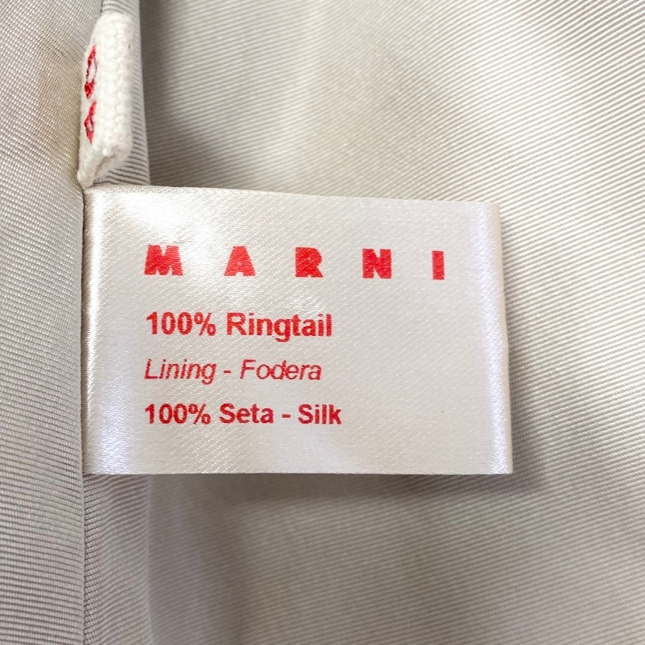 Ef9 【美品】MARNI 毛皮コート ファーコート  40サイズ ブラウン リングテイル レディース 女性用u02t