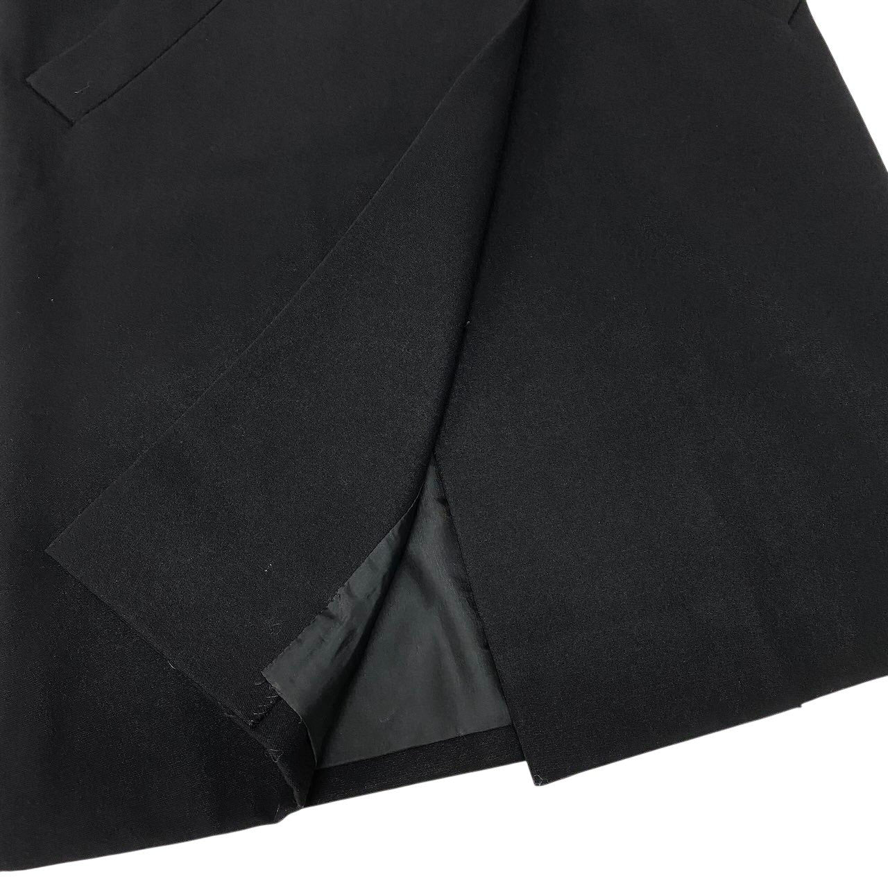 14f15 SAINT LAURENT サンローラン リヴゴーシュ ヴィンテージ ダブルブレスト チェスターコート ロングコート サイズ36 ブラック レディース 女性用u02t