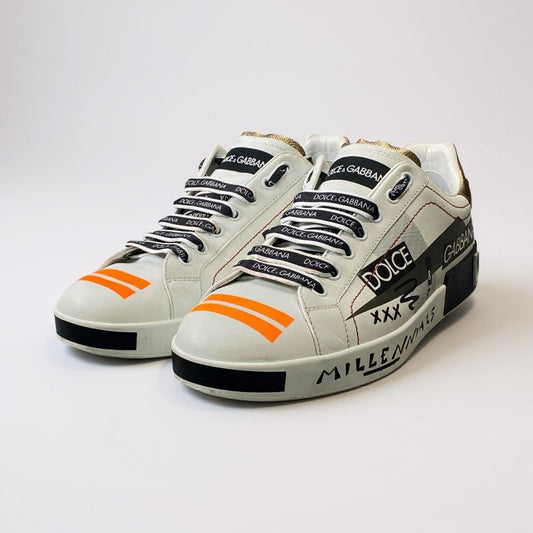 2a5 DOLCE&GABBANA ドルチェアンドガッパーナ ミレニアムズトレーナー ローカットスニーカー レースアップシューズ スニーカー CS 1587 7 1/2サイズ マルチカラー レザー メンズk02i