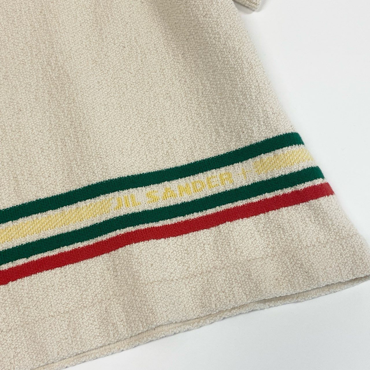 63k20 JIL SANDER＋ ジルサンダープラス バイ ルーシー アンド ルークメイヤー パイルテクスチャー オーバーTシャツ サイズ32 アイボリー レディース 女性用