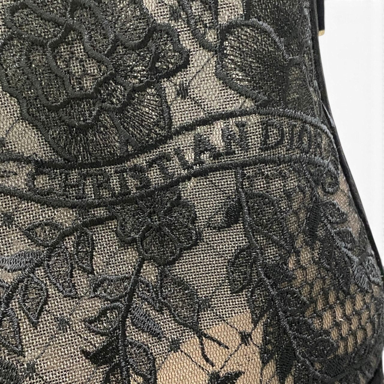 i8 【未使用保管品】 DIOR ディオール NAUGHTILY-D ヒールショートブーツ Dior Roses サイズ37 ブラック レディースk02i