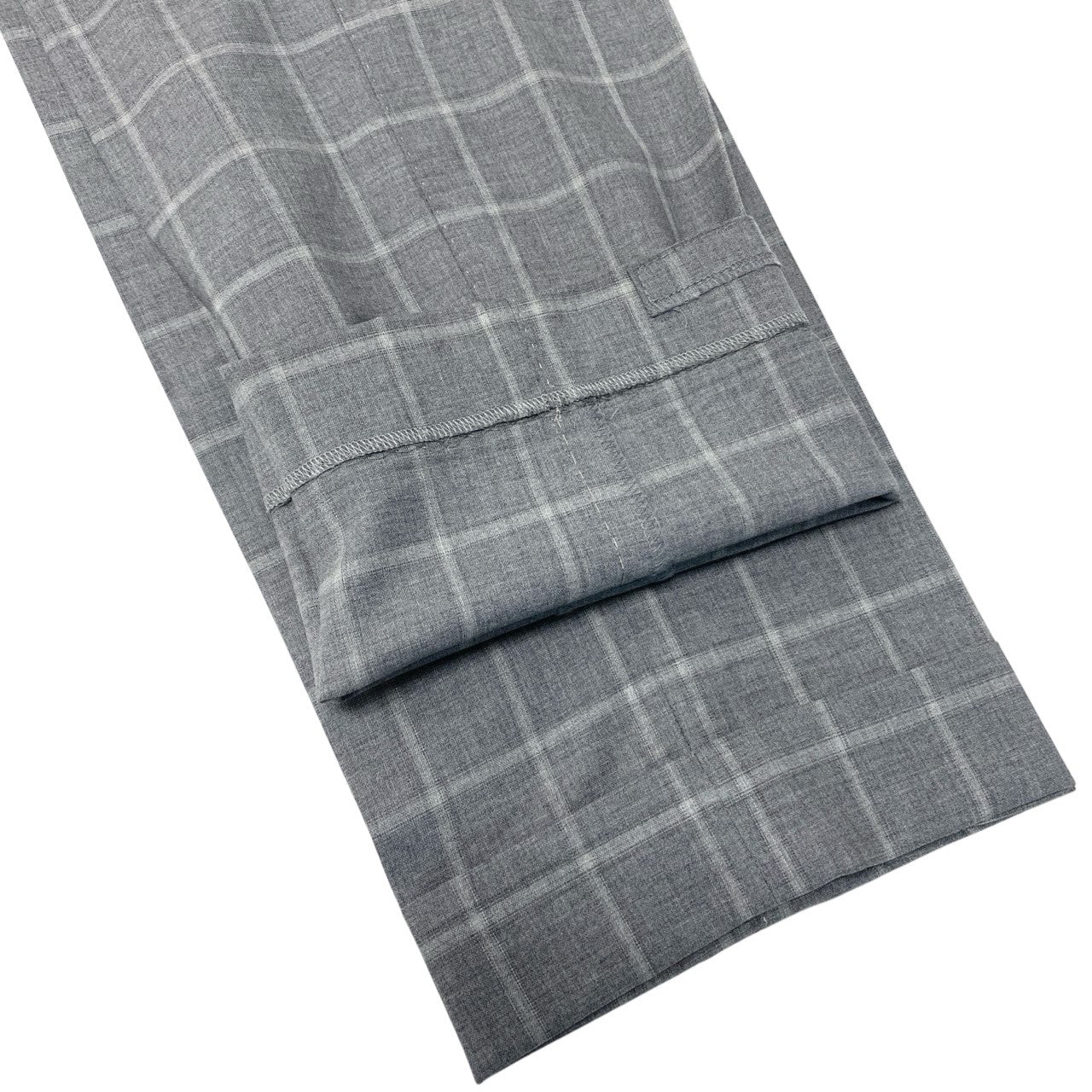 13c5 Paul Smith ポールスミス The Byard ライン シングルスーツ セットアップ レダ生地 M グレー チェック ウール メンズu02t