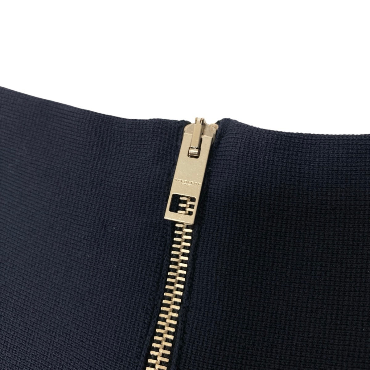 91h3 【美品】 BURBERRY バーバリー ボートネック ニットワンピース ショートスリーブ サイズM ネイビー コットン100％ レディース 女性用u02t