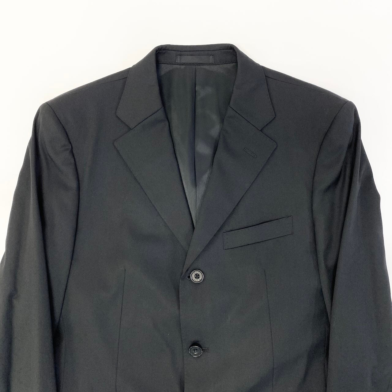 66d27 【美品】 BURBERRY BLACK LABEL バーバリー ブラックレーベル セットアップスーツ シングルスーツ 3B 無地 メンズ 紳士服 ビジネス 38R ブラックo07t