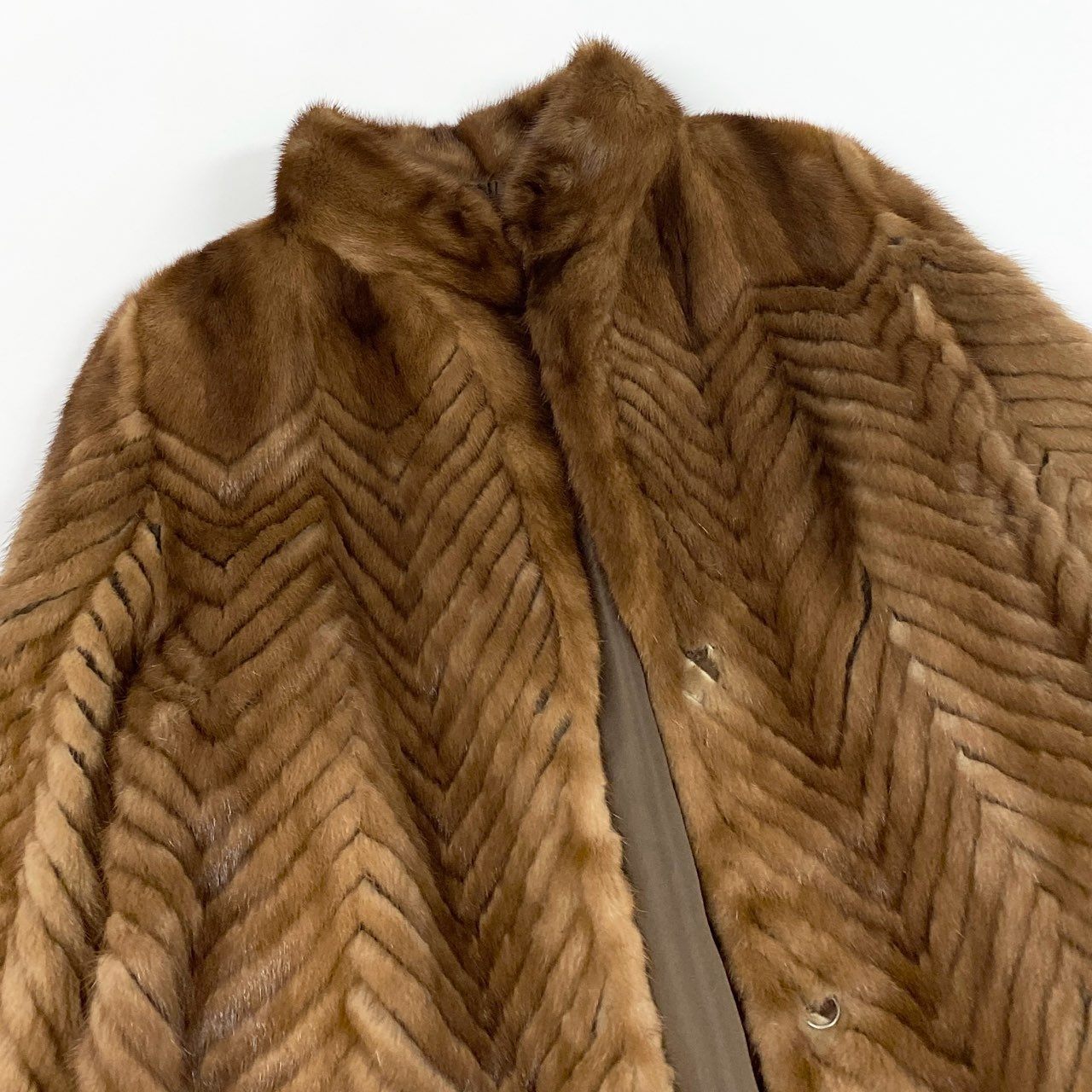 36a16 ROTINY ロティニー パステルミンク ミンクコート 毛皮コート 9 ライトブラウン ミンクファーt18r