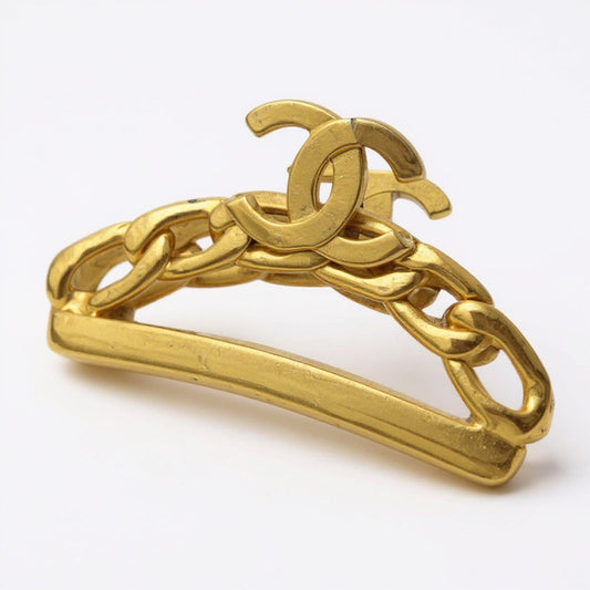 CHANEL シャネル 98P CC ココマーク ヘアクリップ バレッタ バンスクリップ ゴールド Vintage ヴィンテージ レトロ アクセサリーt18r