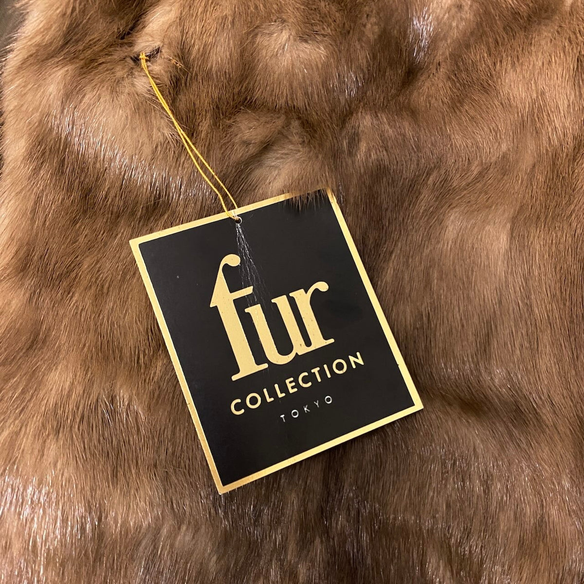 12i21 パステルミンク ファーコート サイズ15 ブラウン 本毛皮 Pastel Mink Fur Coat リアルファー タグ付t18r