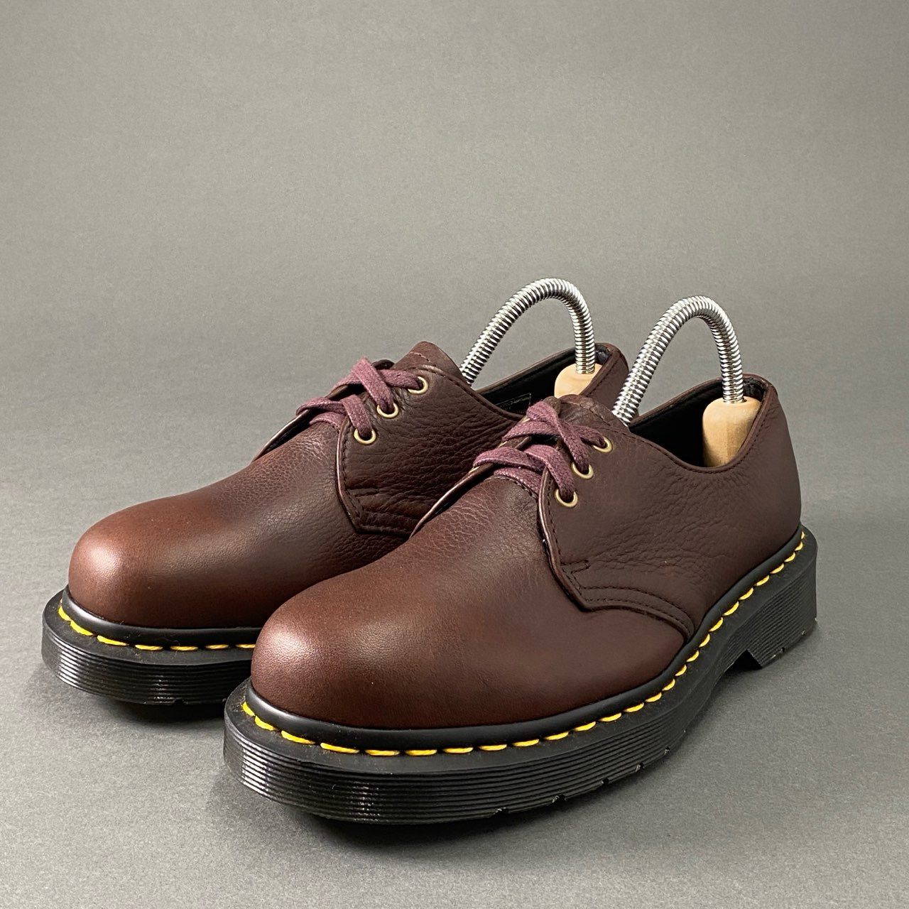 3h2 《美品》 Dr.Martens ドクターマーチン 1461 ３ホールシューズ ショートブーツ (メンズUS5,レディースUS6) ブラウン レザー ユニセックス