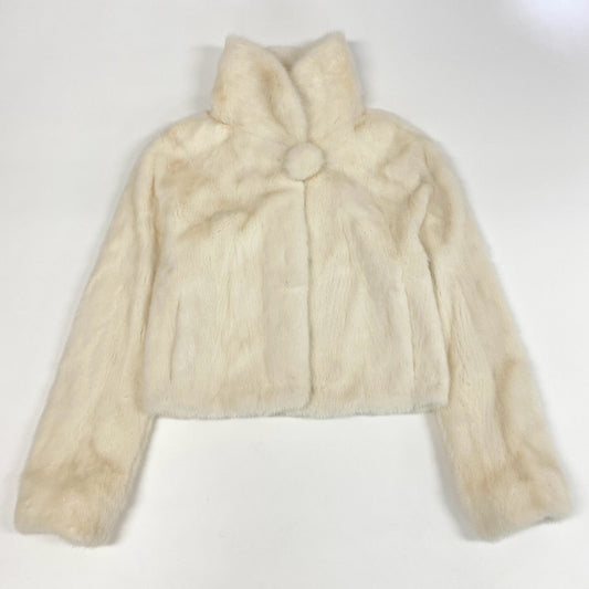 20k2《希少》 Pellicce Moda ペリーチェモーダ パールミンク ジャケット ホワイト 最高級本毛皮 PEARL MINK FUR コート イタリア製t18r