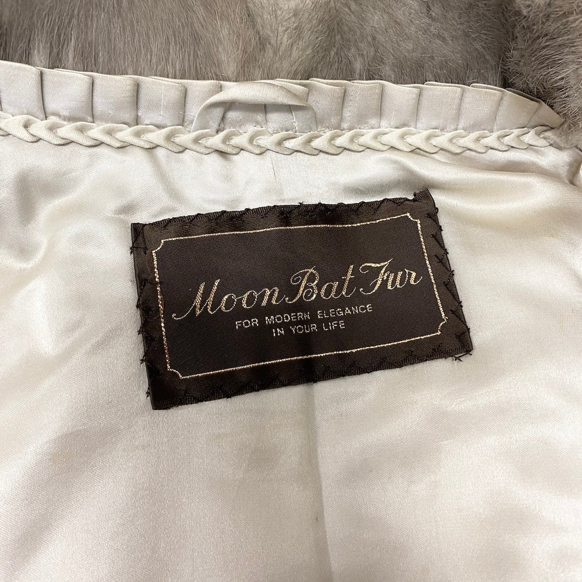 58i20 Moon Bat Fur サファイアミンク ファーベスト サイズ13 シルバーグレー 本毛皮 Sapphire Mink Fur Vest リアルファーt18r
