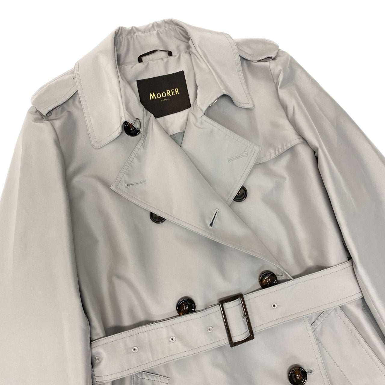 13c5 MOORER ムーレー トレンチコート スプリングコート サイズ42 グレー レディース 女性用 コートk02i