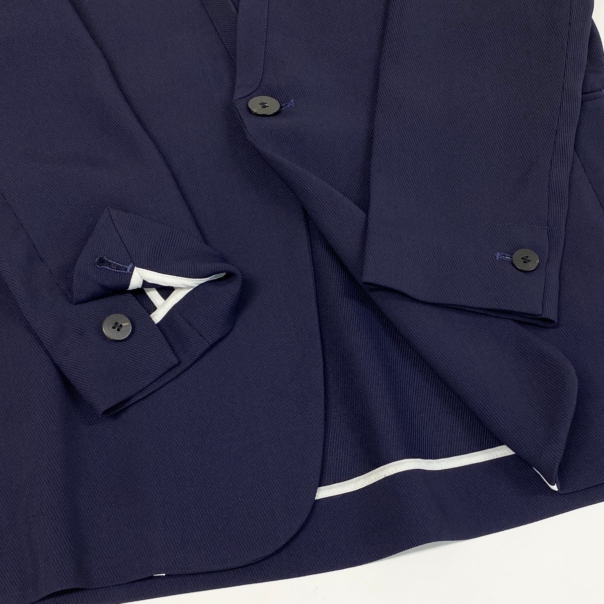 84e29【美品】 OVERCOAT オーバーコート 23ss Collerless Single Breasted Jacket カラーレス シングルジャケット S23J014-DWT 00 ネイビー メンズ 紳士服u02t