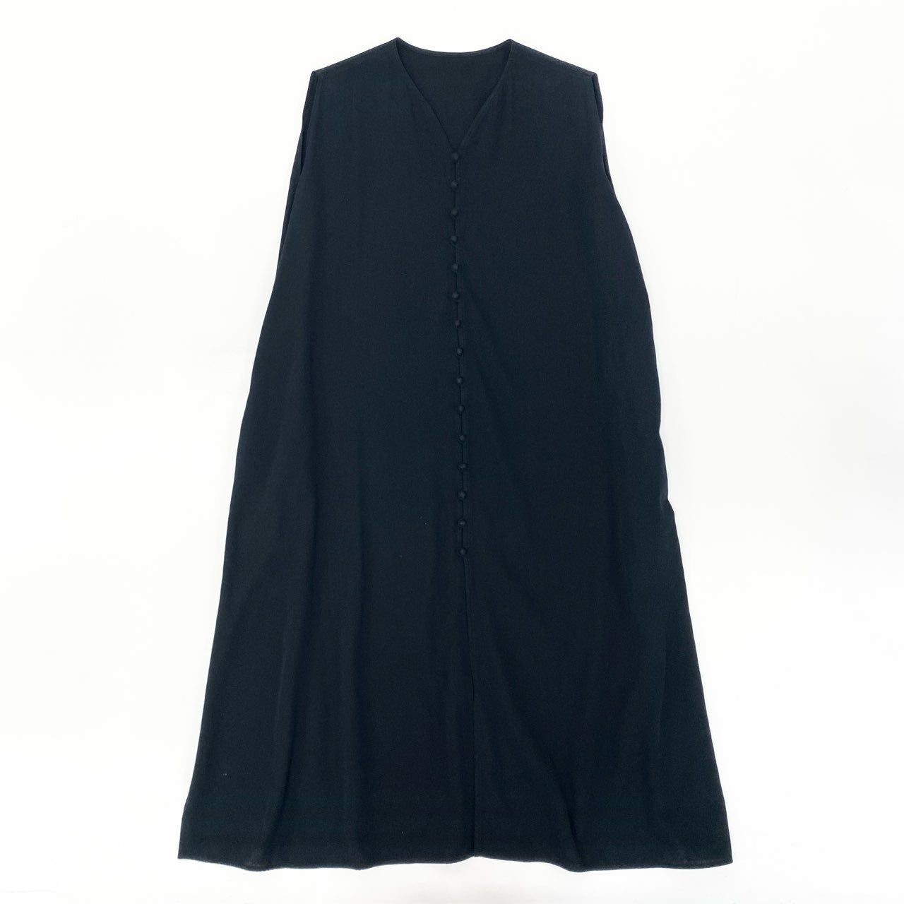 40k18【美品】JURGEN LEHL ヨーガンレール ノースリーブワンピース ロングワンピース コットン100％ 日本製 J0112FV511 Mサイズ ブラック レディースu02t