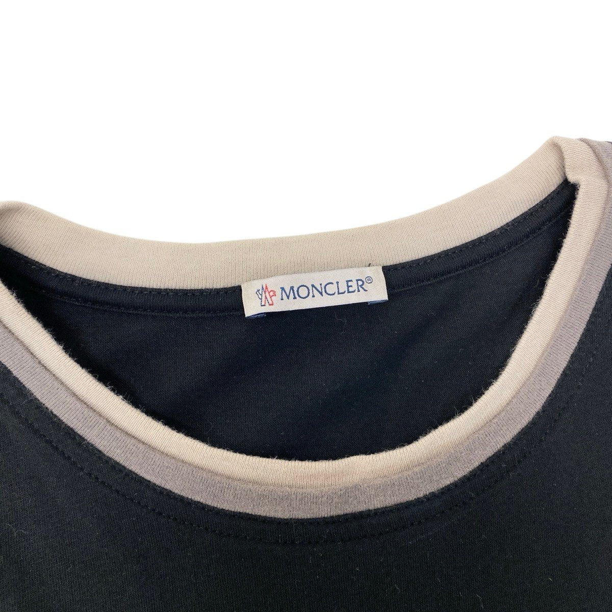 Mf18 MONCLER モンクレール アイコンレザーパッチ Tシャツ Icon Leather Patch T-Shirt サイズM ブラック カットソーt18r