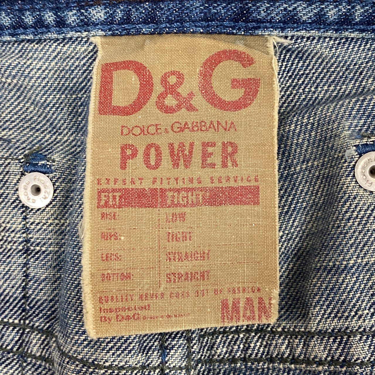 83L19 DOLCE&GABBANA ドルチェアンドガッパーナ 00`s vintage デニムパンツ ジーンズ TIGHT DENIM フロントポケット イタリア製 メンズ 紳士服 30 インディゴブルー コットン100％k02i