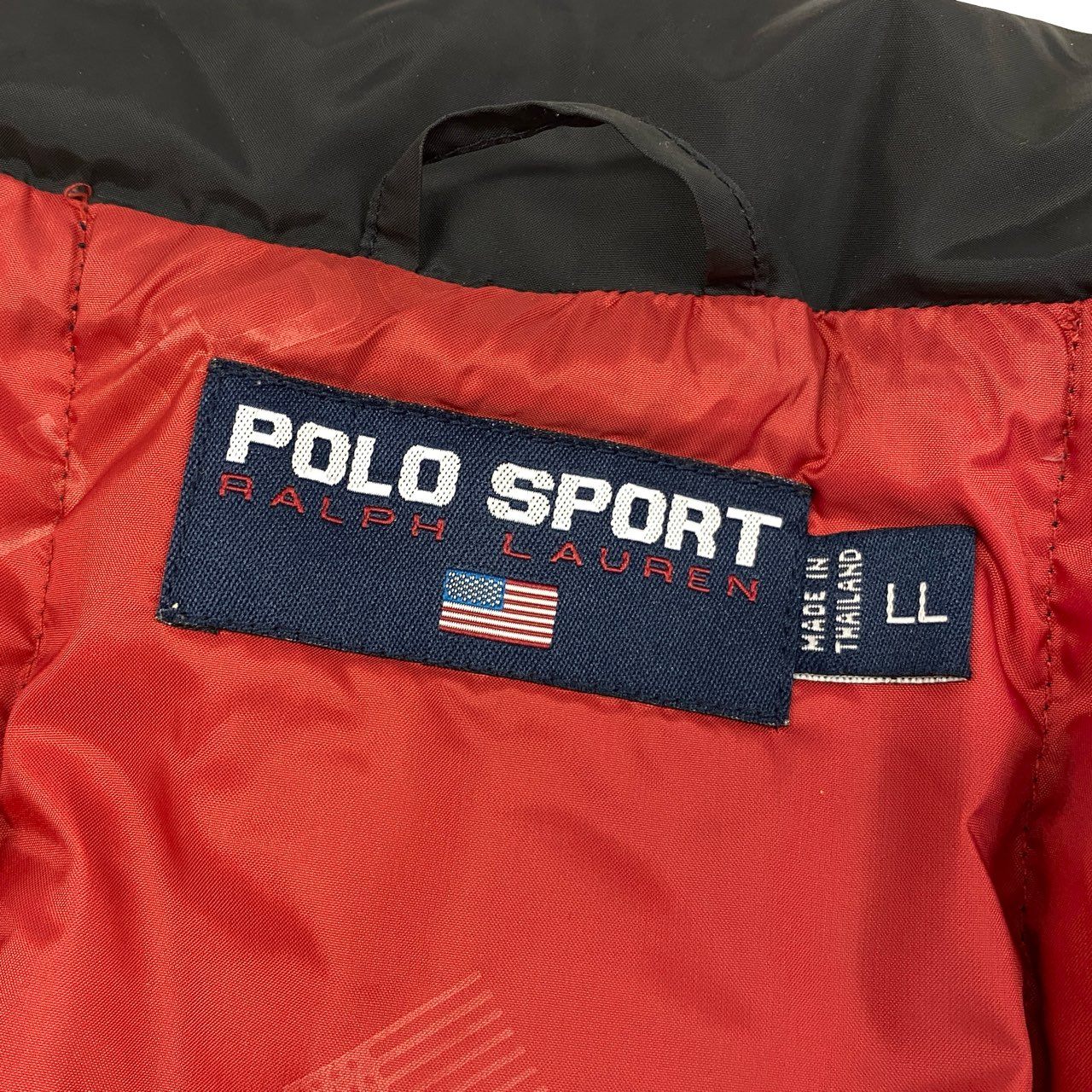 14h29 POLO SPORT RALPH LAUREN ポロスポーツ ラルフローレン ダウンジャケット アウター 胸元ロゴ刺繍 LLサイズ ブラック メンズ 男性用u02t