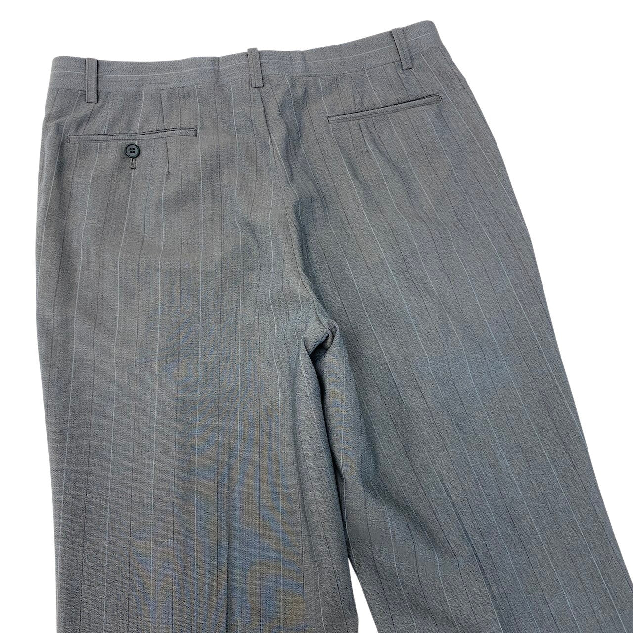 68g4 Christian Dior MONSIEUR クリスチャンディオール セットアップ シングルスーツ ストライプ柄 サイズAB6 グレー ウール100％ メンズ 紳士服o07t