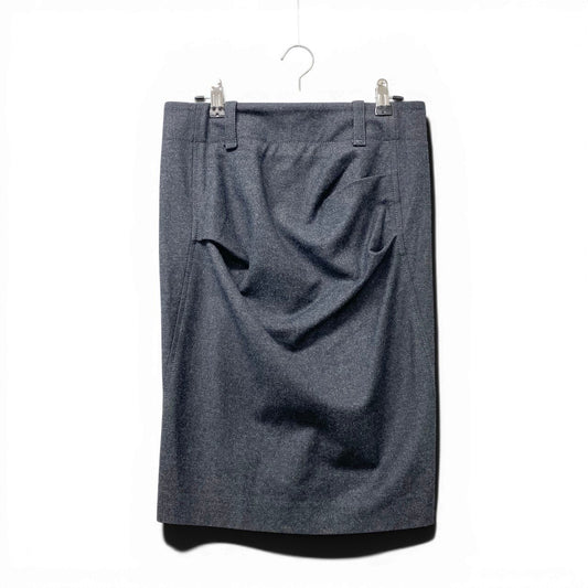 20f16 BRUNELLO CUCINELLI ブルネロクチネリ 膝丈スカート タイトスカート ウールブレンド イタリア製 サイズ38 ダークグレー レディース 女性用u02t