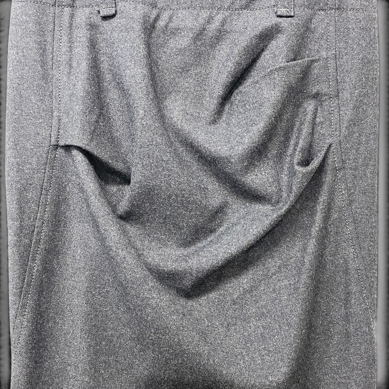 20f16 BRUNELLO CUCINELLI ブルネロクチネリ 膝丈スカート タイトスカート ウールブレンド イタリア製 サイズ38 ダークグレー レディース 女性用u02t