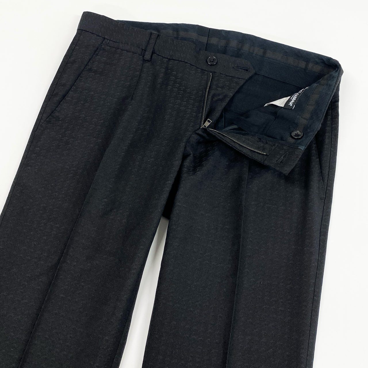 69i26 《美品》DOLCE＆GABBANA ドルチェアンドガッバーナ 3ピース セットアップ スーツ MARTINI 総柄 千鳥格子 G1UKMT 44サイズ ブラック メンズk02i