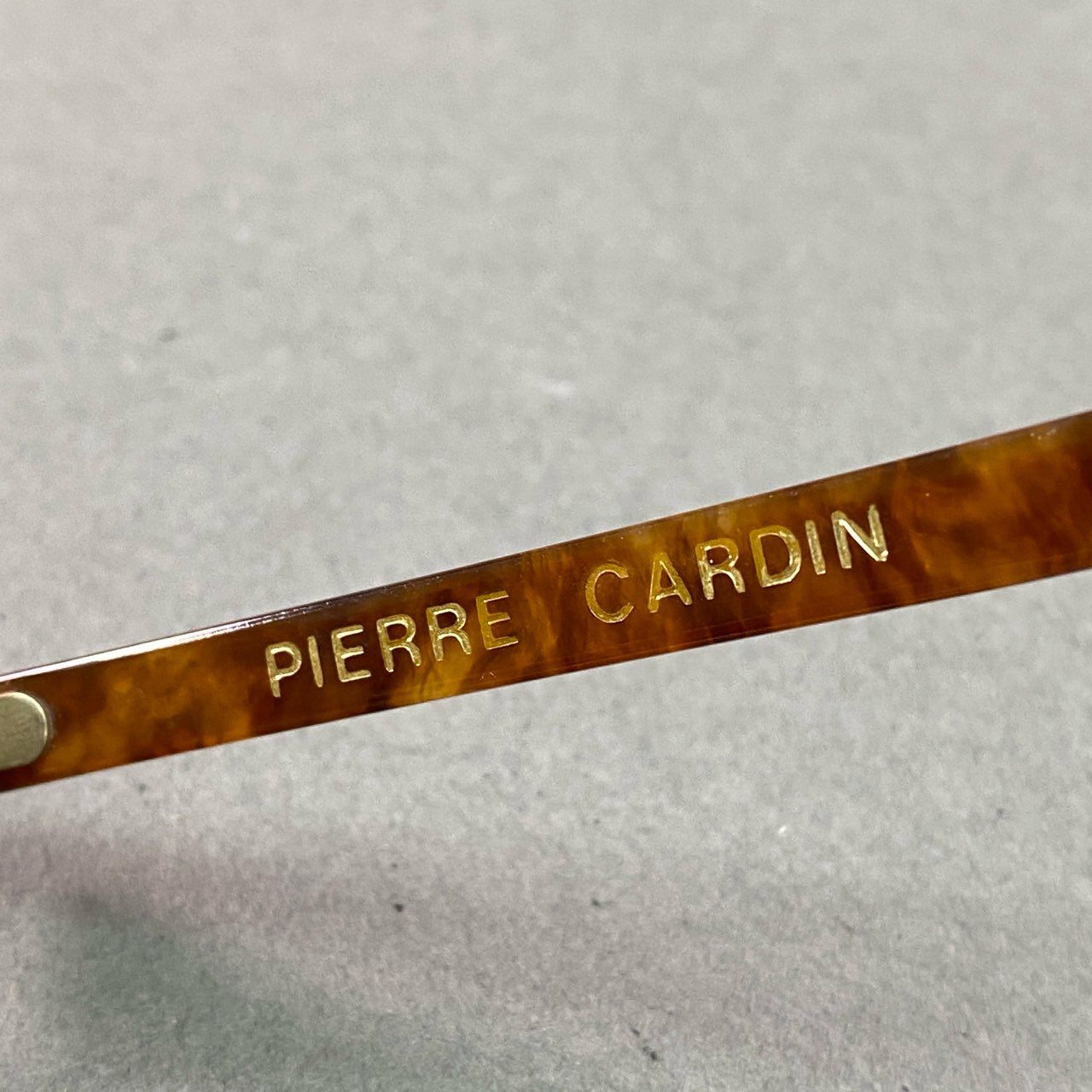 g9 【70s Vintage】PIERRE CARDIN ピエールカルダン ブラウン ベッコウ柄 折り畳み式 サングラス モダンスクエア メンズ ヴィンテージ