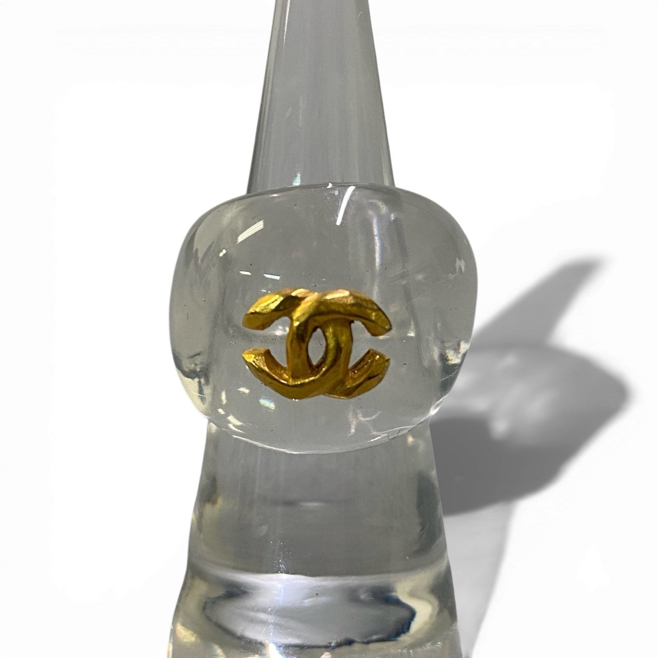 b16 CHANEL シャネル ココマーク クリアカラー ジュルリング 13号 クリア レディースta1